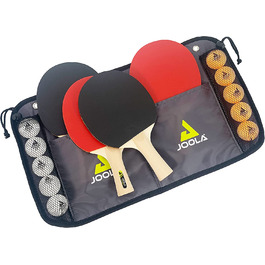 Сімейний набір для настільного тенісу JOOLA, набір для настільного тенісу з 4 ракетками для пінг-понгу, м'ячами для пінг-понгу і сумкою для перенесення сімейний Одномісний
