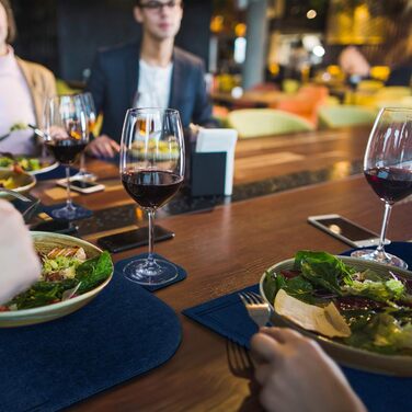 Набір килимків на стіл VILSTO, 18 шт., миючі, для посуду, склянок, столових приборів, декор кухні, обідній стіл, килимок, легко миється, лісовий зелений (темно-синій)