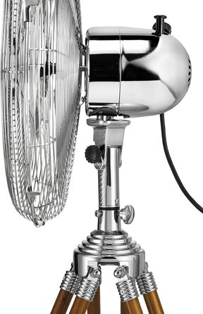 Нестарий вентилятор на п'єдесталі 'Colonial з хрому/сосни, , 86895