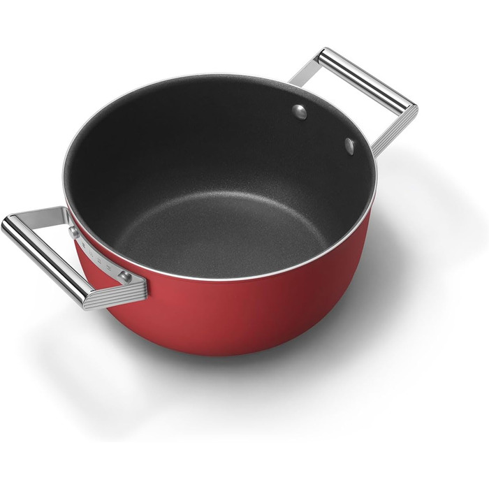 Електричний чайник Smeg KLF05CREU 0.8 л, червоний, з нержавіючої сталі, з індикатором рівня води та захистом від нагрівання