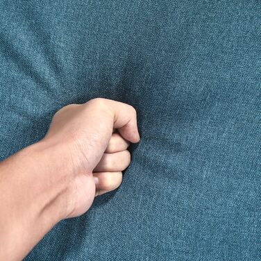 Крісло-мішок Yaheetech з підлокітниками, блакитне, з поліестеру, до 136 кг, для вітальні