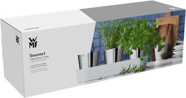 Набір горщиків для трав WMF Gourmet з системою поливу, 3 шт., для кухні, 36x12,5x12,5 см, білий, для свіжих трав