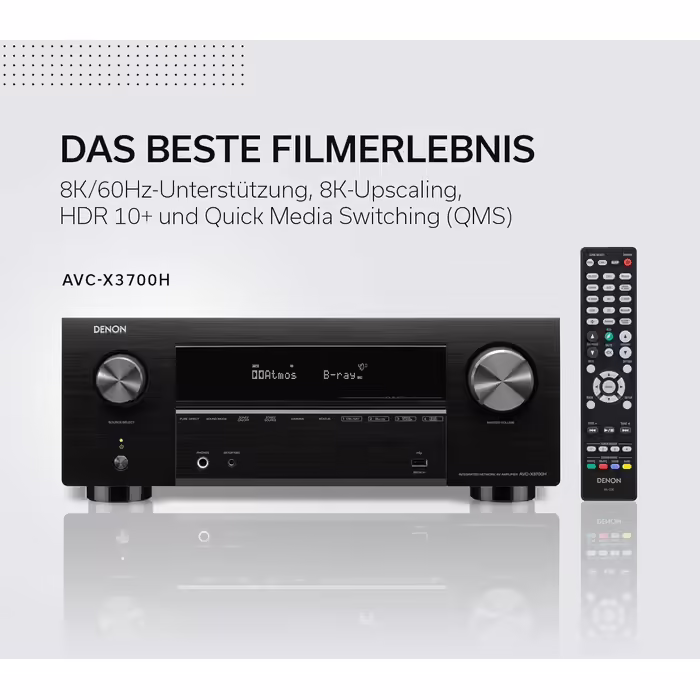 AV-ресівер Denon AVC-X3700H 9.2, Hi-Fi, 8K, Dolby Atmos, Bluetooth, Wi-Fi, Alexa, HEOS, чорний