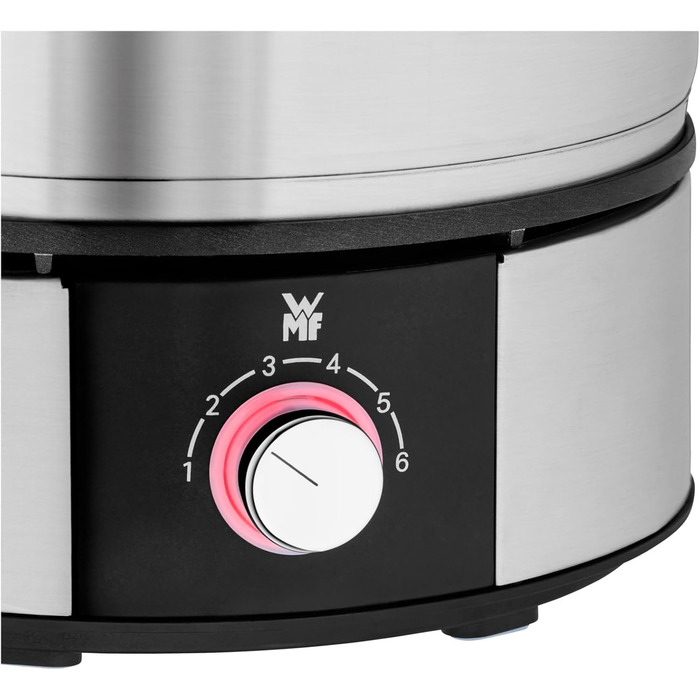 Електричний набір для фондю WMF Lono на 8 осіб: регулювання температури, індукційний горщик 1.2л, з нержавіючої сталі, з тримачем для виделок