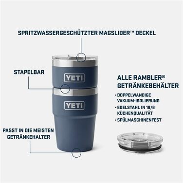 Термос YETI Rambler з кришкою MagSlider, Seafoam, 16 oz (473 ml)