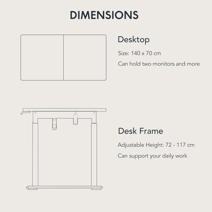 Стіл SANODESK Q2 з регулюванням висоти (160x60 см) - з 2 потужними двигунами, з планшетним столом і кабель-менеджментом Регульований по висоті електричний сенсорний екран з 4 елементами управління пам'яттю 160 x 60 см Білий