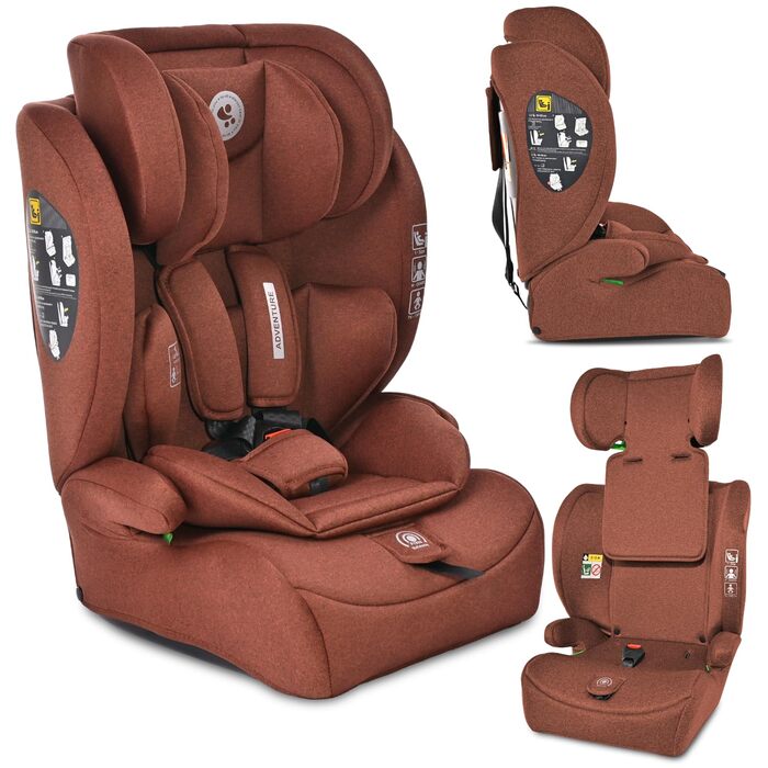 Автокрісло Lorelli Adventure i-Size 9-36кг, 76-150см, з регульованою підголівником, 5-точкова система безпеки, (ginger)