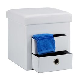 Відкидна табуретка Relaxdays з штучної шкіри та двома відділеннями