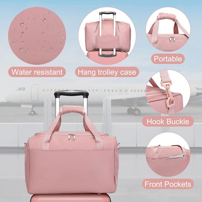 Набір валіз KONO 2 шт. 55 см, ручна валіза, набір для подорожей, 40x20x25 см, кремовий