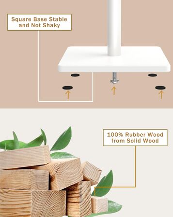 Дерев'яна вішалка для одягу Yawinhe, 180 см, 8 гачків, 3 рівня, для передпокою