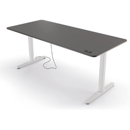 Електричний стіл Yaasa Desk Pro 2 180x80 см темно-сірий/чорно-білий