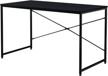 Письмовий стіл 120x60x72см Дубовий офісний стіл, Комп'ютерний стіл, Робочий стіл, Стіл для ПК (нічний чорний)