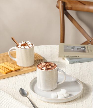 Набір посуду GBhome з реактивної глазурі для 4 осіб (12 предметів), ручної роботи, бежевий колір, миючий посуд, безпечний для мікрохвильової печі, комплект тарілок та мисок