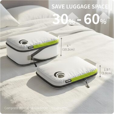 Набір компресійних органайзерів для одягу Cipway для подорожей, ультралегкі пакувальні куби для валізи та рюкзака, сірий, 5 шт.