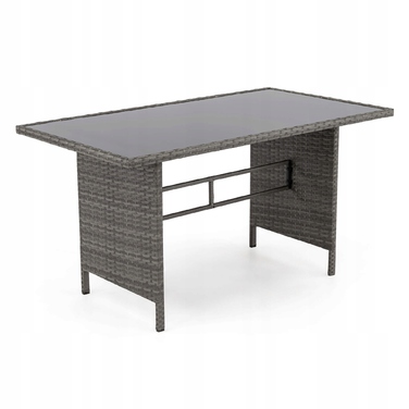 Комплект садових меблів із техноротанга EMWOmeble, сірий, 6 предметів