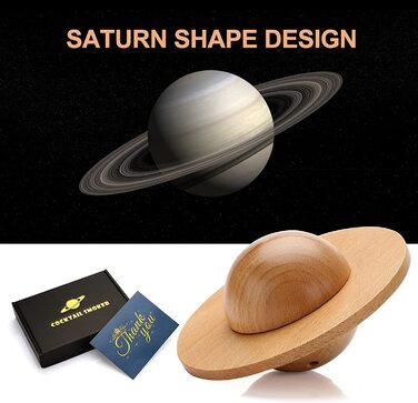 Набір для копчення коктейлів та віскі Saturn: копчення віскі, коктейлів, бурбону, кави та м'яса. 4 дерев'яні чіпси в комплекті