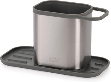 Підставка для раковини Joseph Joseph Duo, сіра (сталь), з тримачем для губки