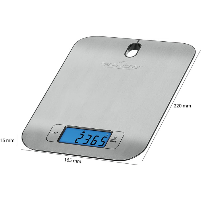 Міксер ProfiCook PC-KM 1222 W з чашею 5 л, вагами та спеціальним редуктором, 1200 Вт, 8 швидкостей, нержавіюча сталь