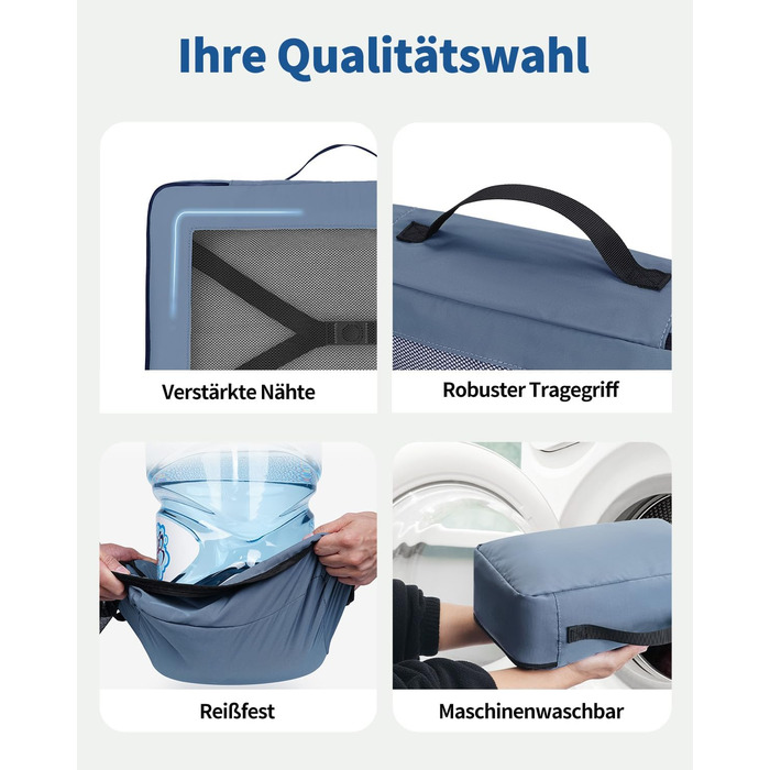 Набір органайзерів для валізи ECOHUB (7 предметів), дорожні пакувальні куби з застібкою-блискавкою з переробленого PET, синій