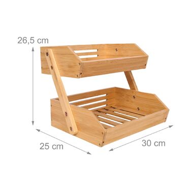 Підставка для рослин Relaxdays з бамбуку, 2 яруси