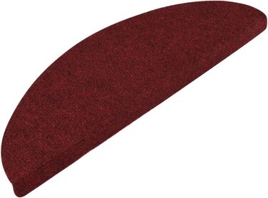 Ступінчастий килимок VidaXL самоклеючий сходовий килимок ступінчастий килимок сходовий килимок сходовий килимок протектор сходів 65x26 см (56 х 20 см, червоний), 15 шт.