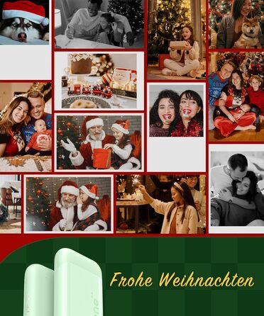 Портативний фотодрук Liene Pearl K100: друк зі смартфона, 50 шт. Zink-паперу, Bluetooth 5.0, сумісний з iOS/Android, для iPhone (зелений)