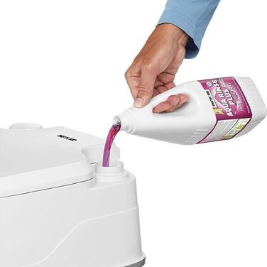 Портативна туалет Thetford Porta Potti 145 Qube, біло-сіра, 330x383x427 мм