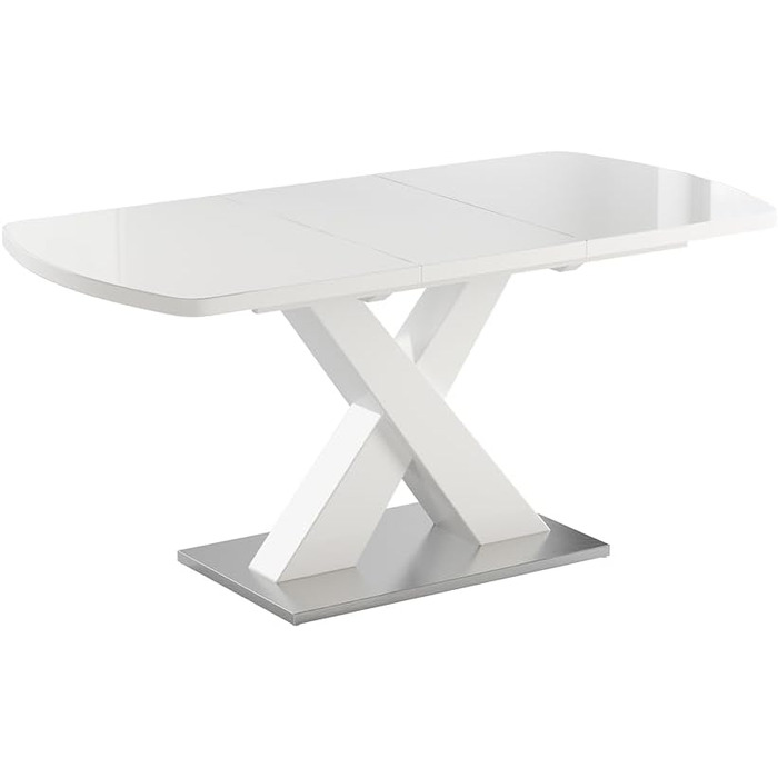 Розсувний обідній стіл Vicco Chinto, 120-160 x 80 см, чорний/білий