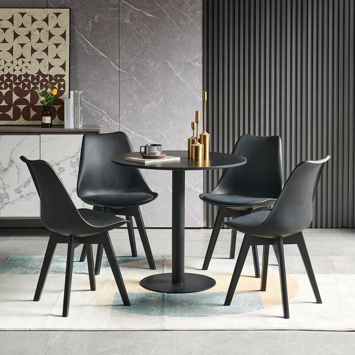 Круглий обідній стіл для кухні, вітальні, балкону. Білий, 70x70 см.