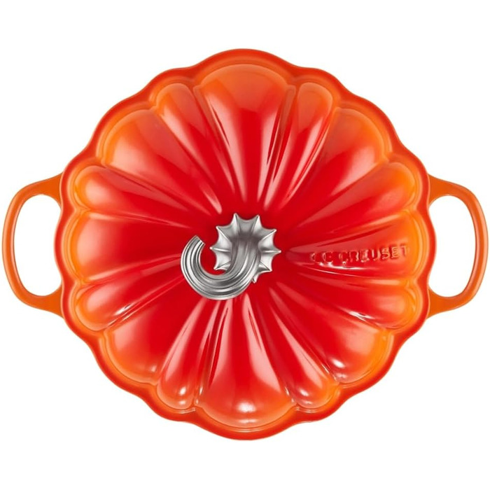 LE CREUSET Cocotte 24 см - кокотниця з емальованого чавуну, оранжевий колір (Vulcanico)