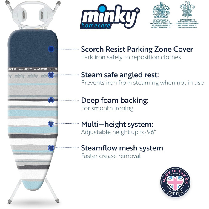 Прасувальна дошка Minky Premium, 122 x 38 см