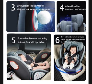 Автокрісло дитяче Magic ZC 360° з регулюванням висоти та нахилу, чорне (без підніжки)