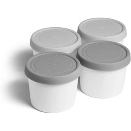 Набір контейнерів для льоду SPRINGLANE 2 об'ємом 1 л, контейнери для зберігання, морозильні камери, контейнери для льоду харчової якості, що не містять бісфенолу А (сірий міні-набір з 4 шт. )
