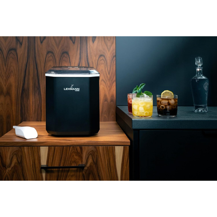 Машина для приготування льоду Lehmann - 1.3л, 12кг/24г, 2 розміри, для дому, вечірки, офісу, кемпінгу