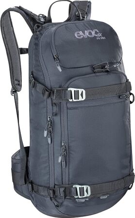 Рюкзак EVOC FR PRO 20l Protector Backpack Daypack (інтегрований захист спини, LITESHIELD SYSTEM, кріплення системи гідратації, лавинне відділення, тримач для лиж та сноуборду, розмір S, M/L, XL) (Чорний, S)