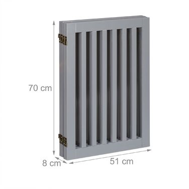 Захисний бар'єр Relaxdays сірого кольору, 70 см