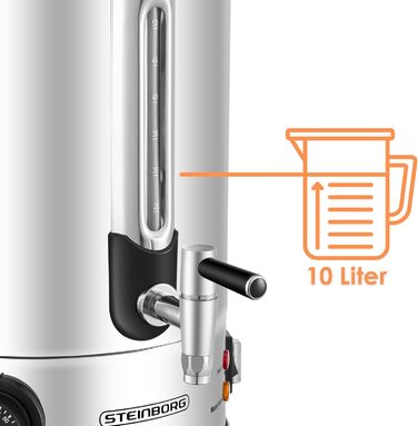 Нагрівач води 10 літрів: чайник, диспенсер для гарячих напоїв, термопот, бойлер для води 30-110°C