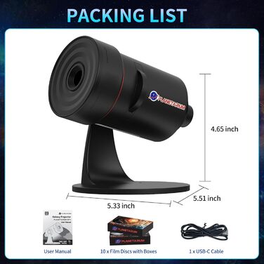 Проєктор зоряного неба VanSmaGo 8 покоління Sternenhimmel Galaxy: Планетарій, нічник HD, обертання 360°, таймер