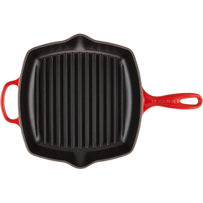 Сковорода-гриль LE CREUSET Signature з чавуну, квадратна, 26 см, для всіх типів плит (включно з індукційними), 2,86 кг, колір Deep Teal