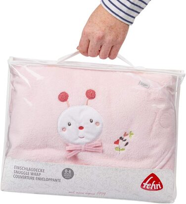 Укутує ковдру Fehn 058246 / затишне дитяче ковдру на липучці для дитячої коляски, перенесення, автокрісла, дитячого ліжечка, для дітей від 0 до 6 місяців (бджола)