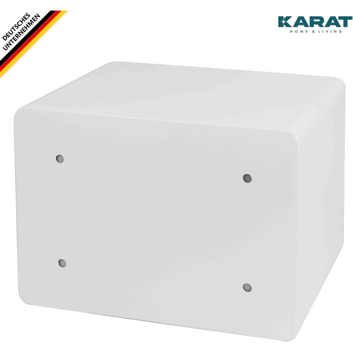 Сейф для меблів KARAT Tresor з датчиком відбитка пальця - 25 x 35 x 25 см, білий. Електронний та комбінаційний замок, настінний сейф для дому з ричагами (Murowa)
