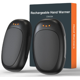 Електричні грілки для рук, 2 шт. - багаторазові, з 3 режимами нагріву, для дітей та дорослих (сірий)