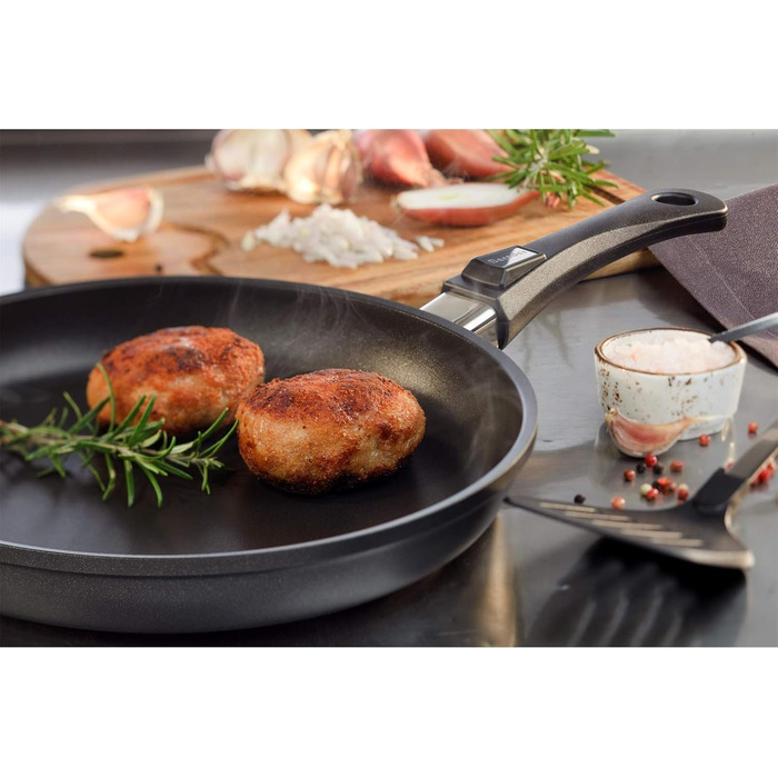 Сковорода Berndes Vario Click з знімним ручками – індукція, всі плити, PFOA-free, антипригарне покриття, для миття в посудомийній машині, для духовки (32 см)