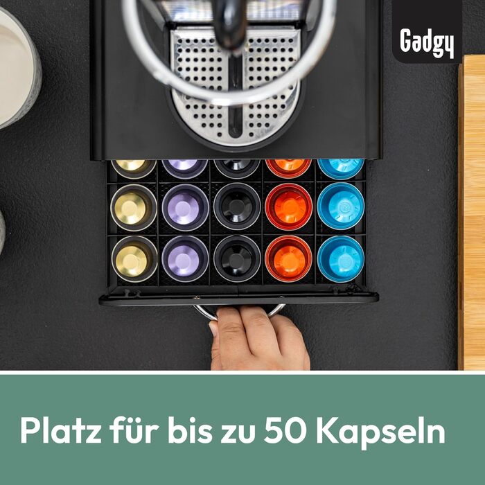 Тримач для капсул кави Gadgy | На зберігання 36 капсул | Ящик для капсул Nespresso | Тримач з нержавіючої сталі