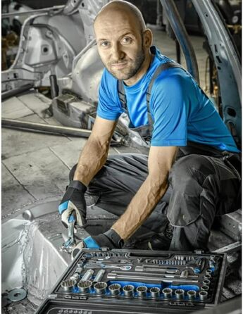 Набір інструментів Högert Technik 38 предметів: валіза з інструментами, тріскачковий набір, набір торцевих головок, біти 1/4