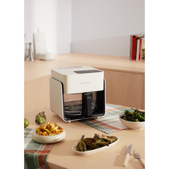 Фритюрниця повітряна 4.2л з парогенератором, 6 програм, білий колір, 1300W