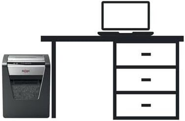 Шредер Rexel Momentum X308: безпечний знищення документів (P3), 15л контейнер, чорний