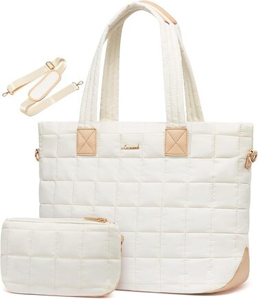 Сумка для ноутбука LOVEVOOK для жінок, 15.6 дюймів, бежева: робоча, для навчання, універсальна