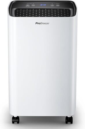 Електричний осушувач повітря Pro Breeze 20L - для дому, від вологи та цвілі, з функцією прання, таймером, фільтром, смарт-додаток, до 35 м²