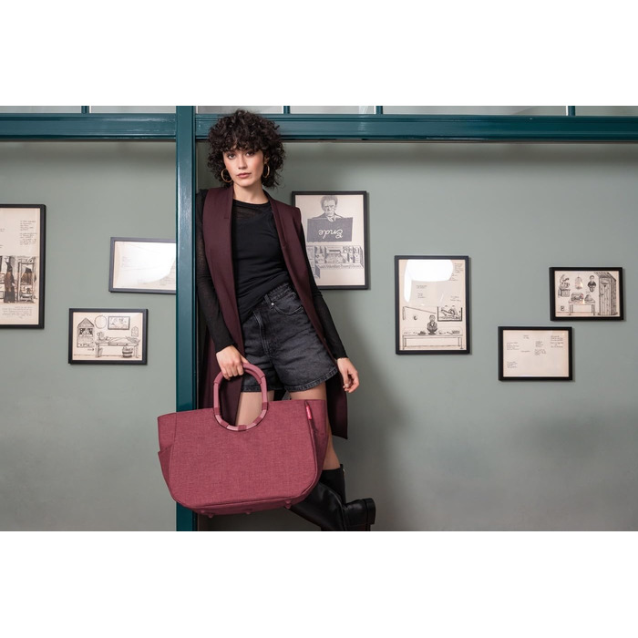 Сумка Reisenthel Loopshopper L – містка та водонепроникна сумка з перероблених PET-пляшок, золото (Twist Maroon)